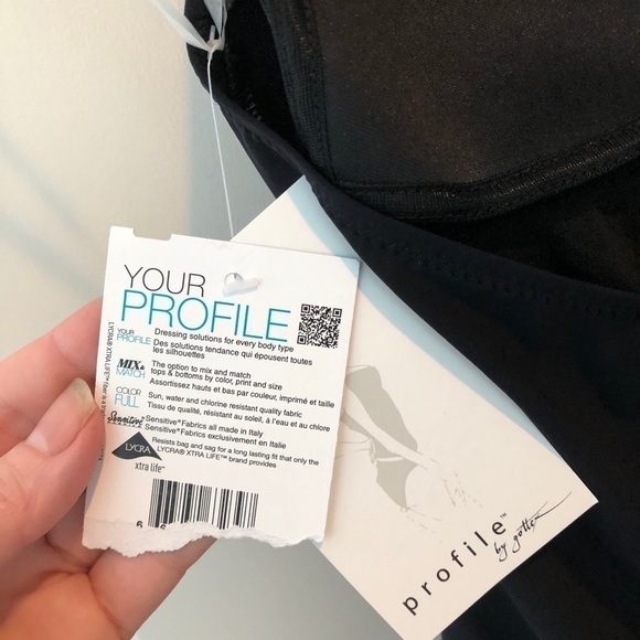 NWT Profile by Gottex Pinwheel Halter Tankini Top - Picture 10 of 16